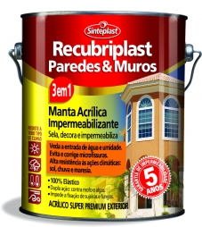 RECUBRIPLAST PAREDES E MUROS BRANCO18 LITROS