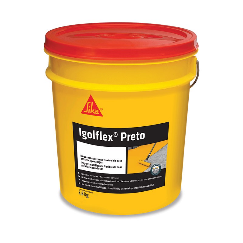 SIKA IGOLFLEX PRETO 3,6 LITROS