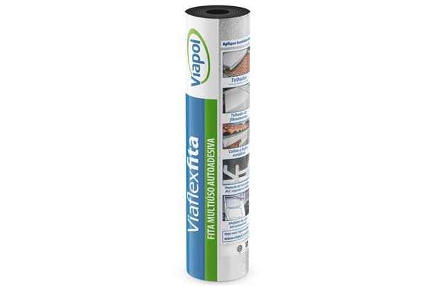 FITA ADESIVA VIAFLEX FITA 45CMX10MT COR BRANCA VIAPOL