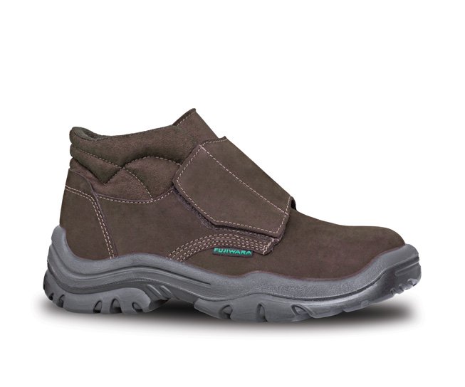 BOTA MARROM VELCRO C/BICO PU FUJIWARA N°42