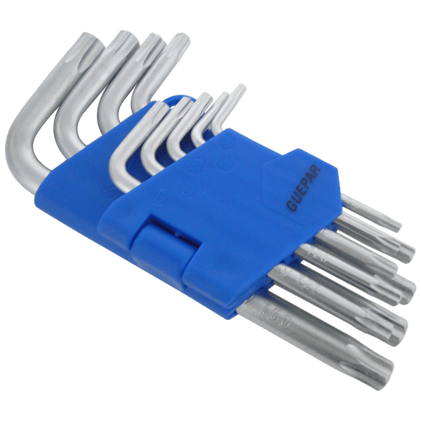 JOGO DE CHAVE TORX 9 PEÇAS ESTOJO GUEPAR