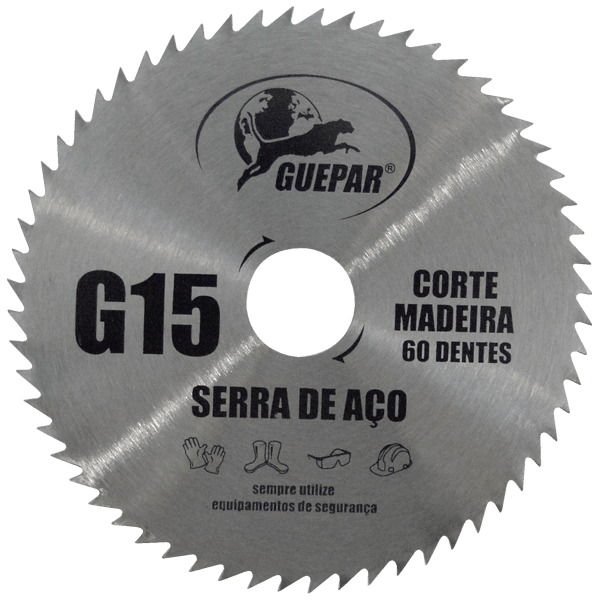 SERRA PARA CORTE DE MADEIRA 60 G15 DENTES GUEPAR