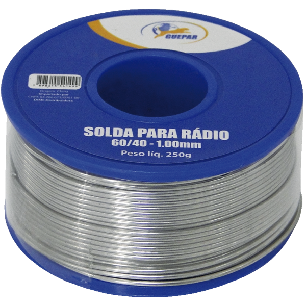 SOLDA PARA RADIO 60/40 1,0MM DE 250G GUEPAR