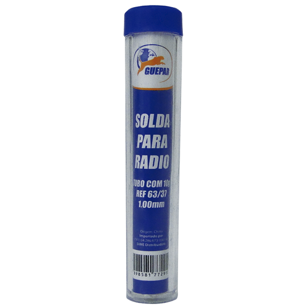 SOLDA PARA RADIO TUBO 60/37 1,0MM DE 250G GUEPAR